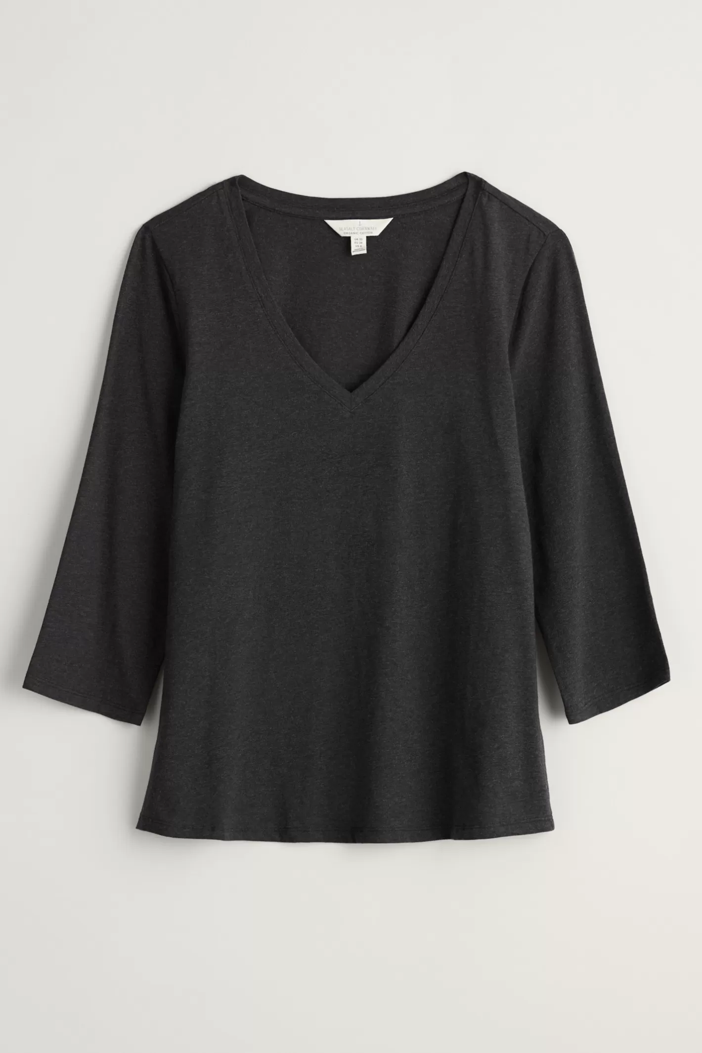 Store Alighting 3/4 Sleeve V-Neck Jersey Top Women Tops