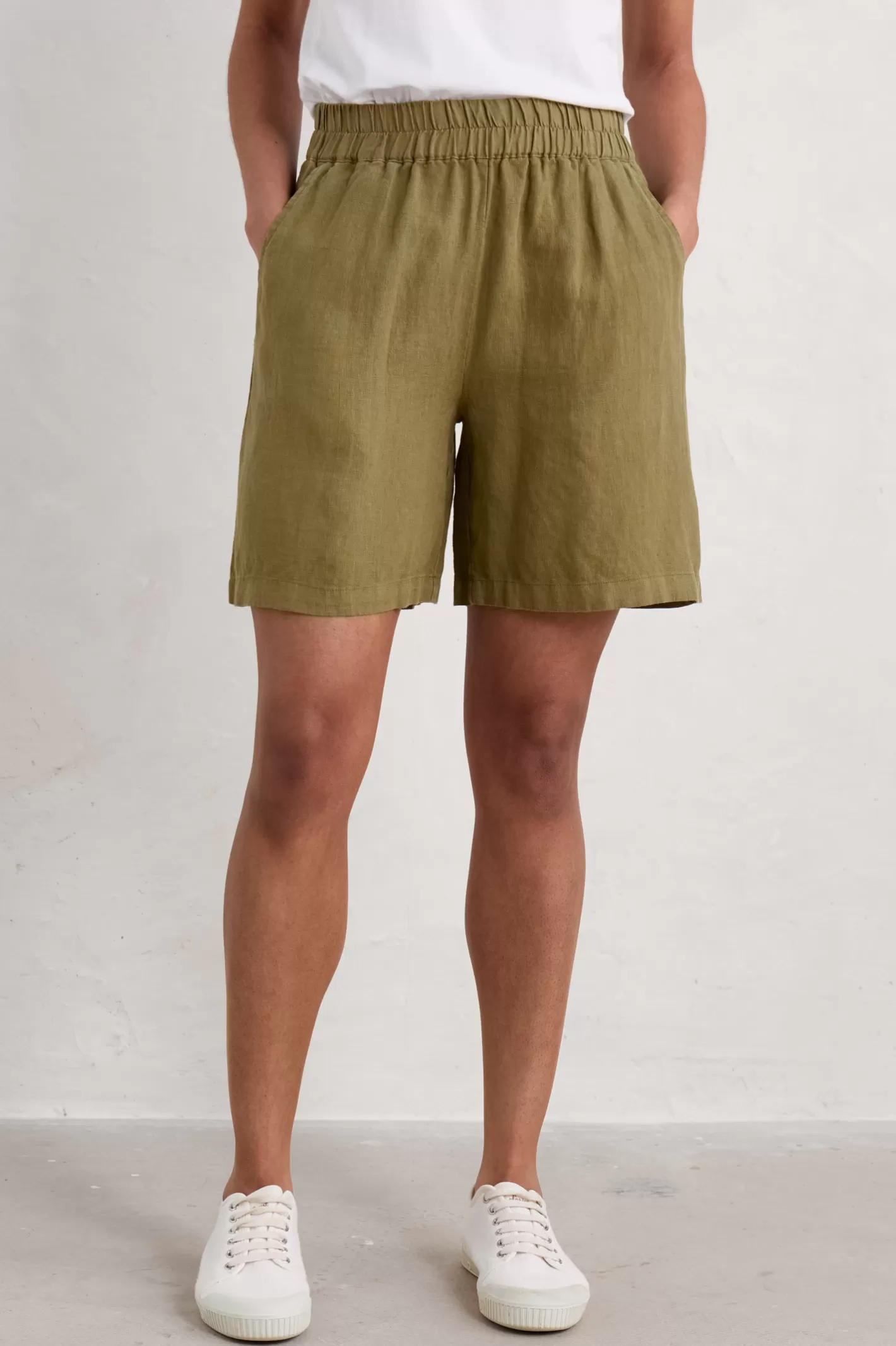 Best Aviso Wide Leg Linen Shorts Women Trousers & Shorts