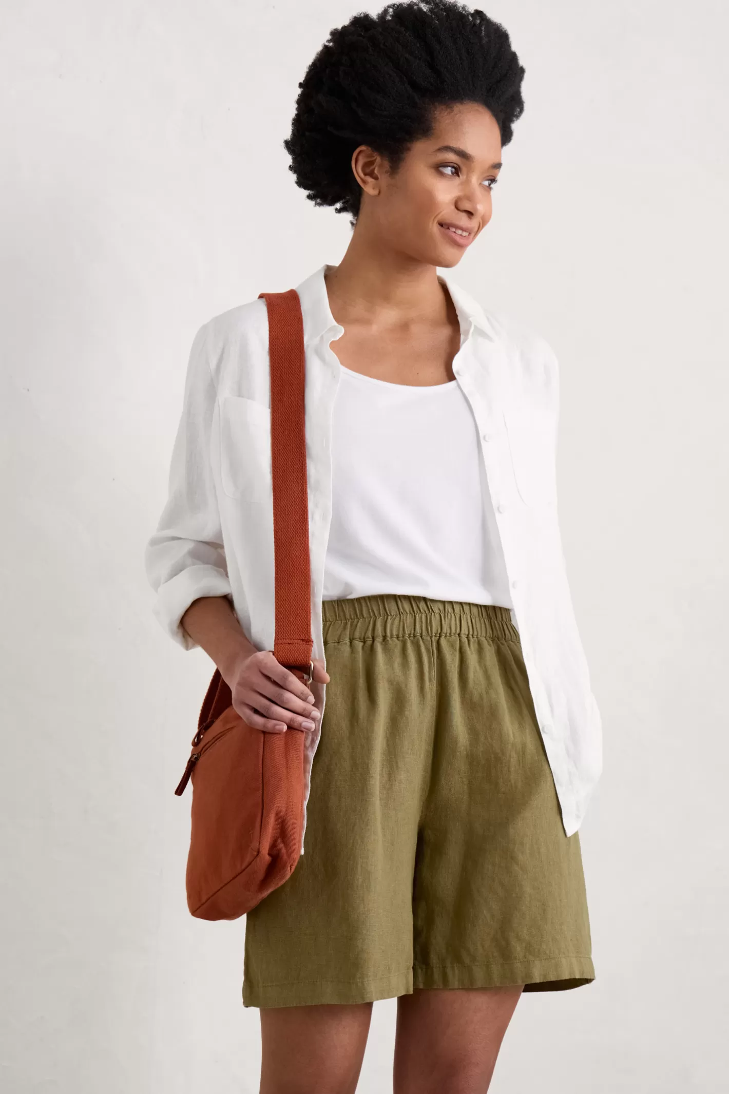 Best Aviso Wide Leg Linen Shorts Women Trousers & Shorts