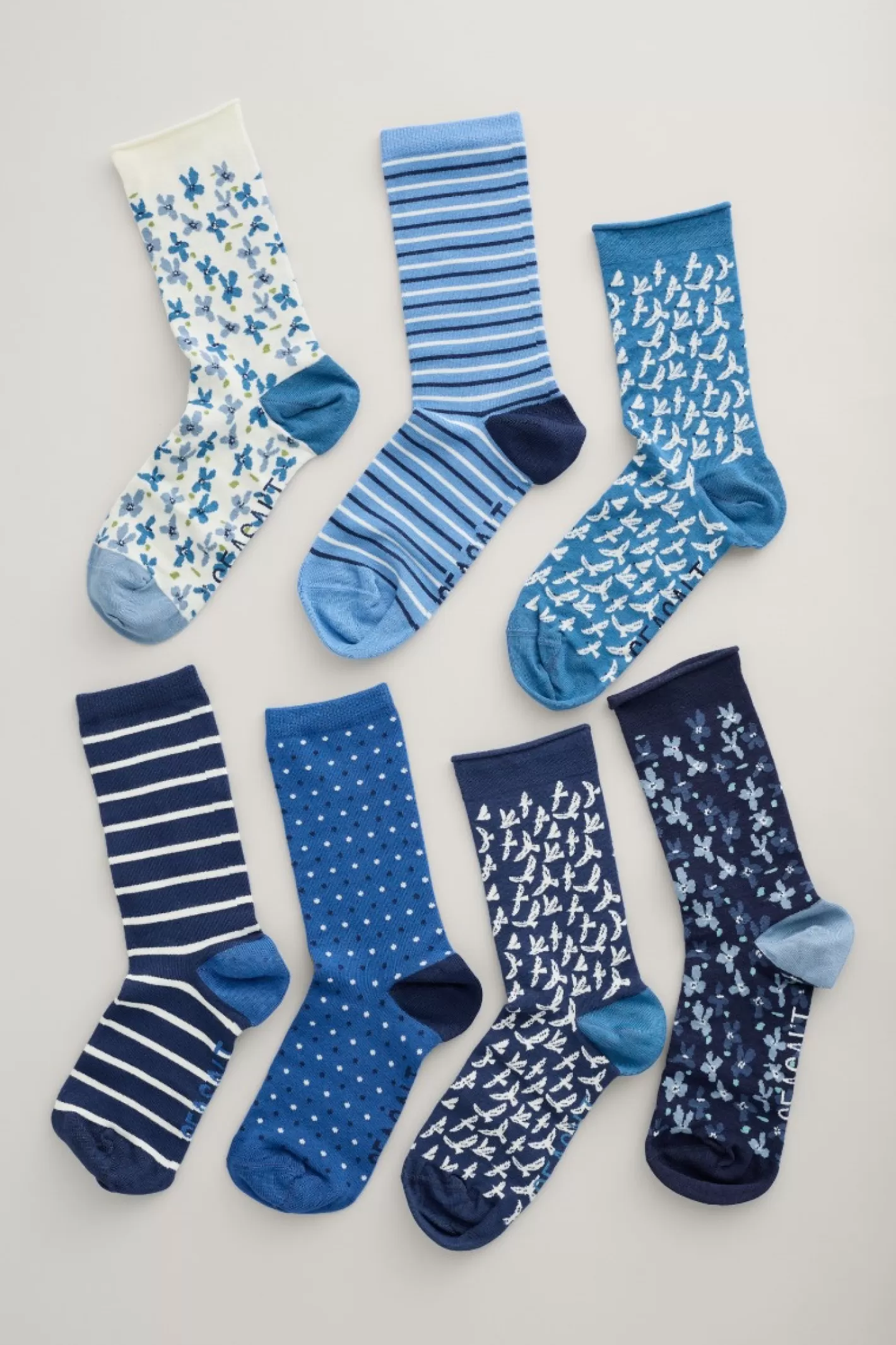 Best Sale Box Of 7 Women's Blueprint Socks Women Socks & Tights