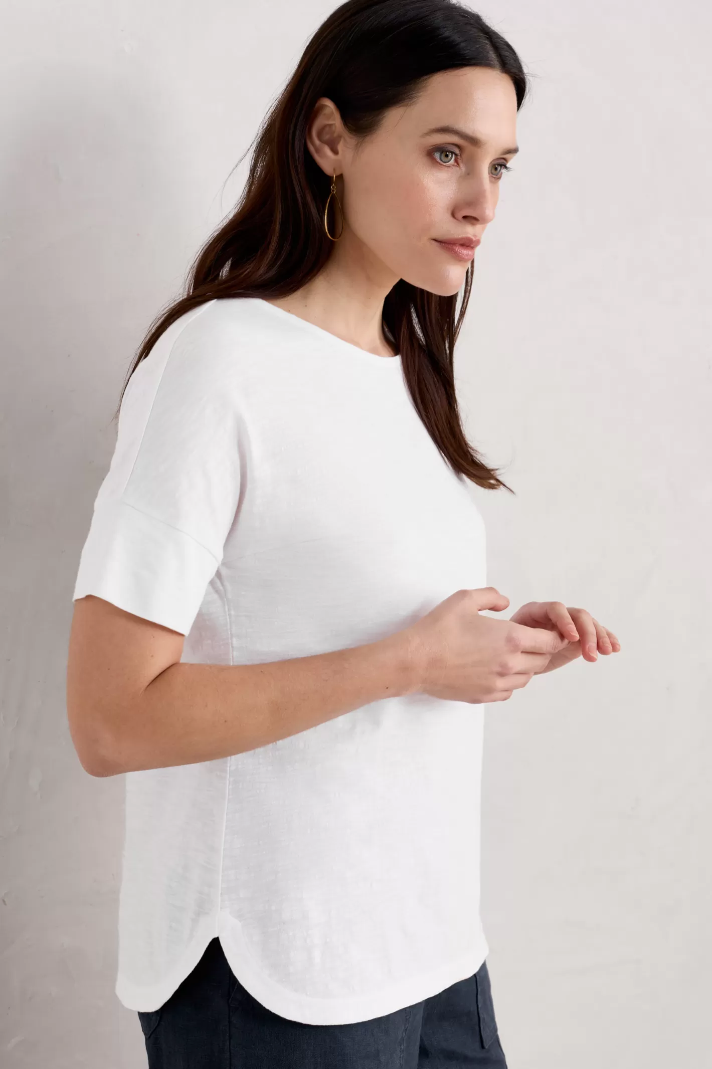 Sale Bryher View Organic Cotton Boat Neck T-Shirt (Gots) Women Tops