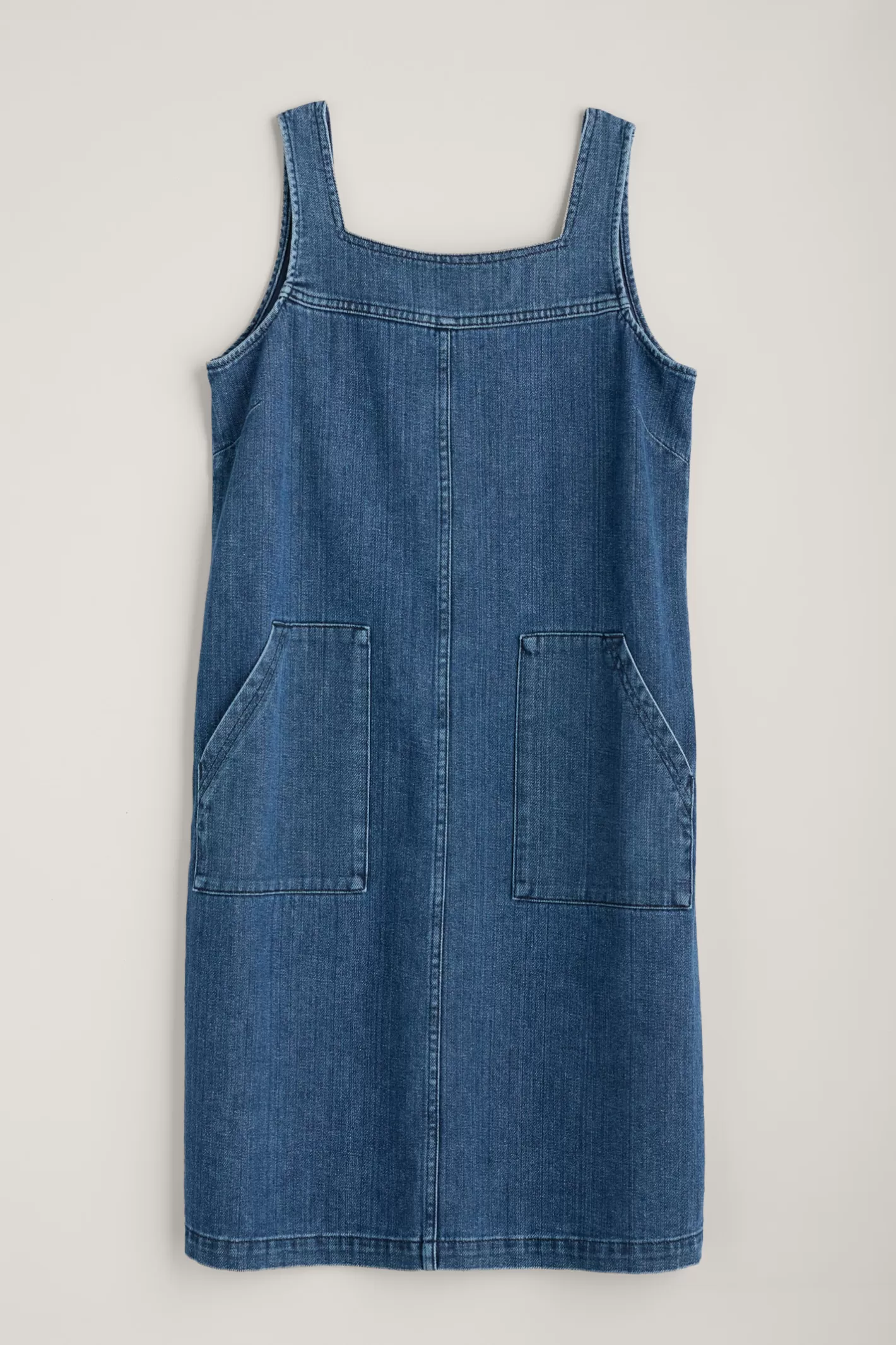 Discount Calican Denim Pinafore Dress Women Dresses