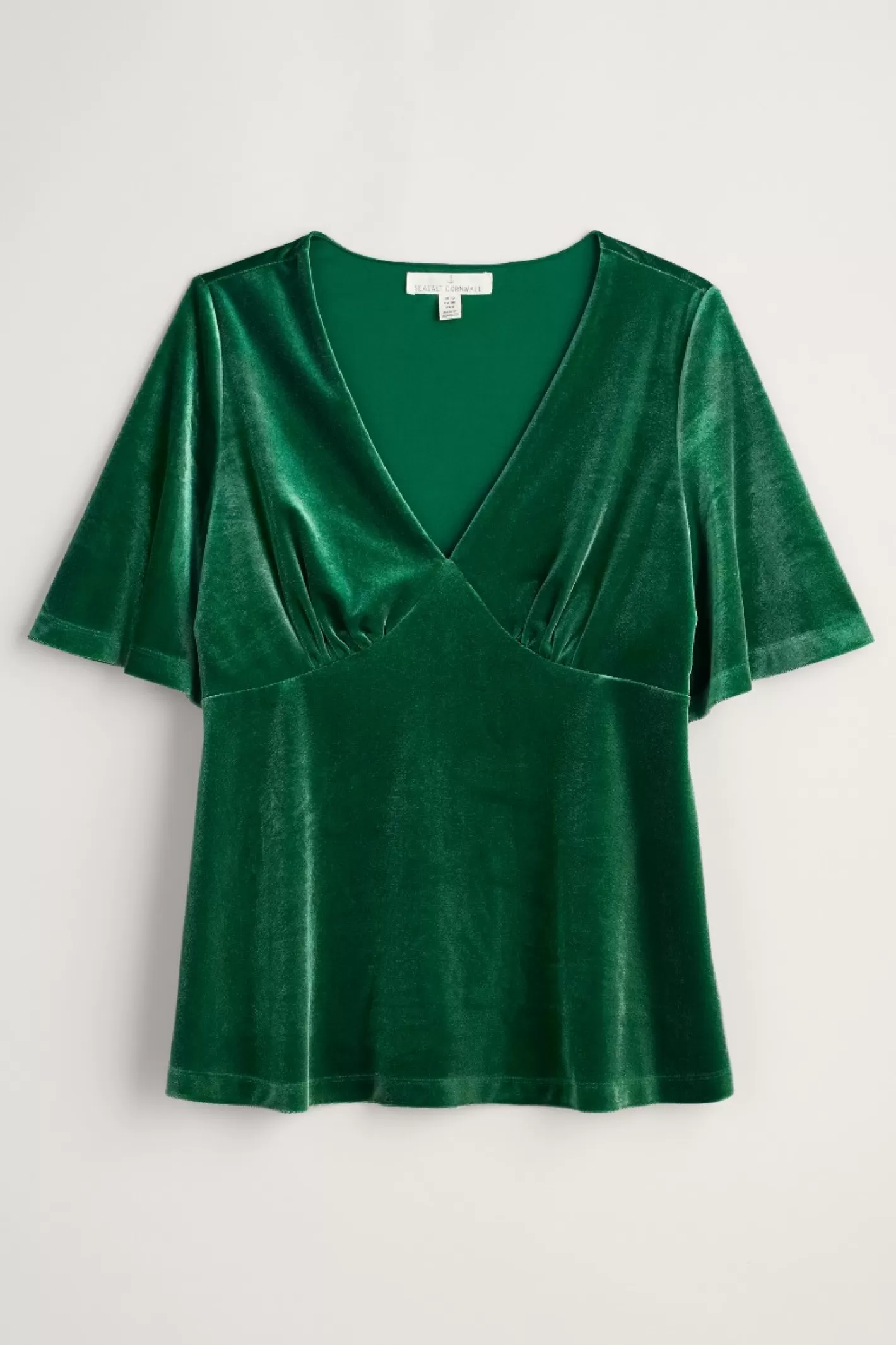 Cheap Capsule V-Neck Velvet Top Women Tops