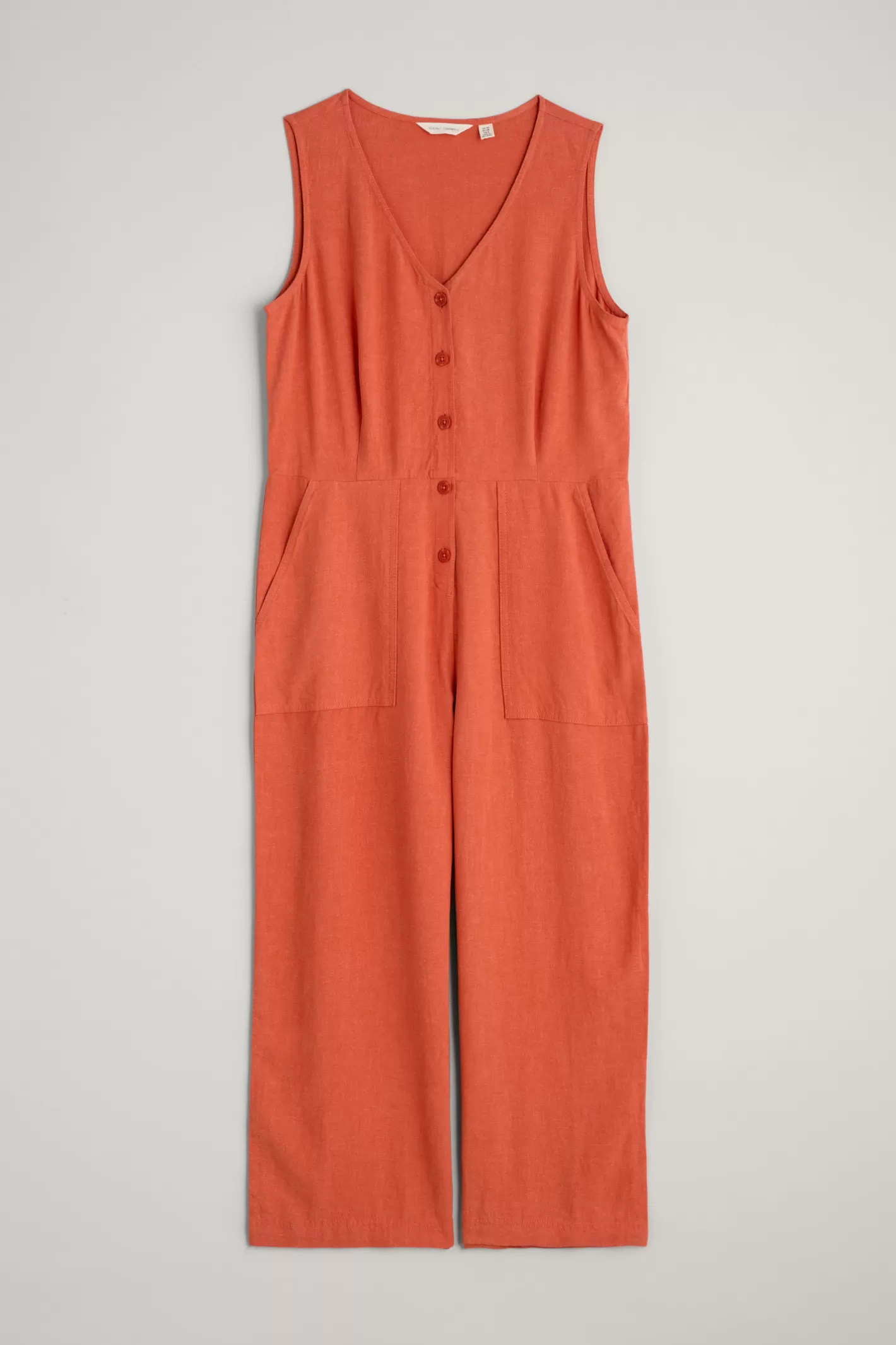 Shop Carthew V Neck Linen Blend Jumpsuit Women Trousers & Shorts