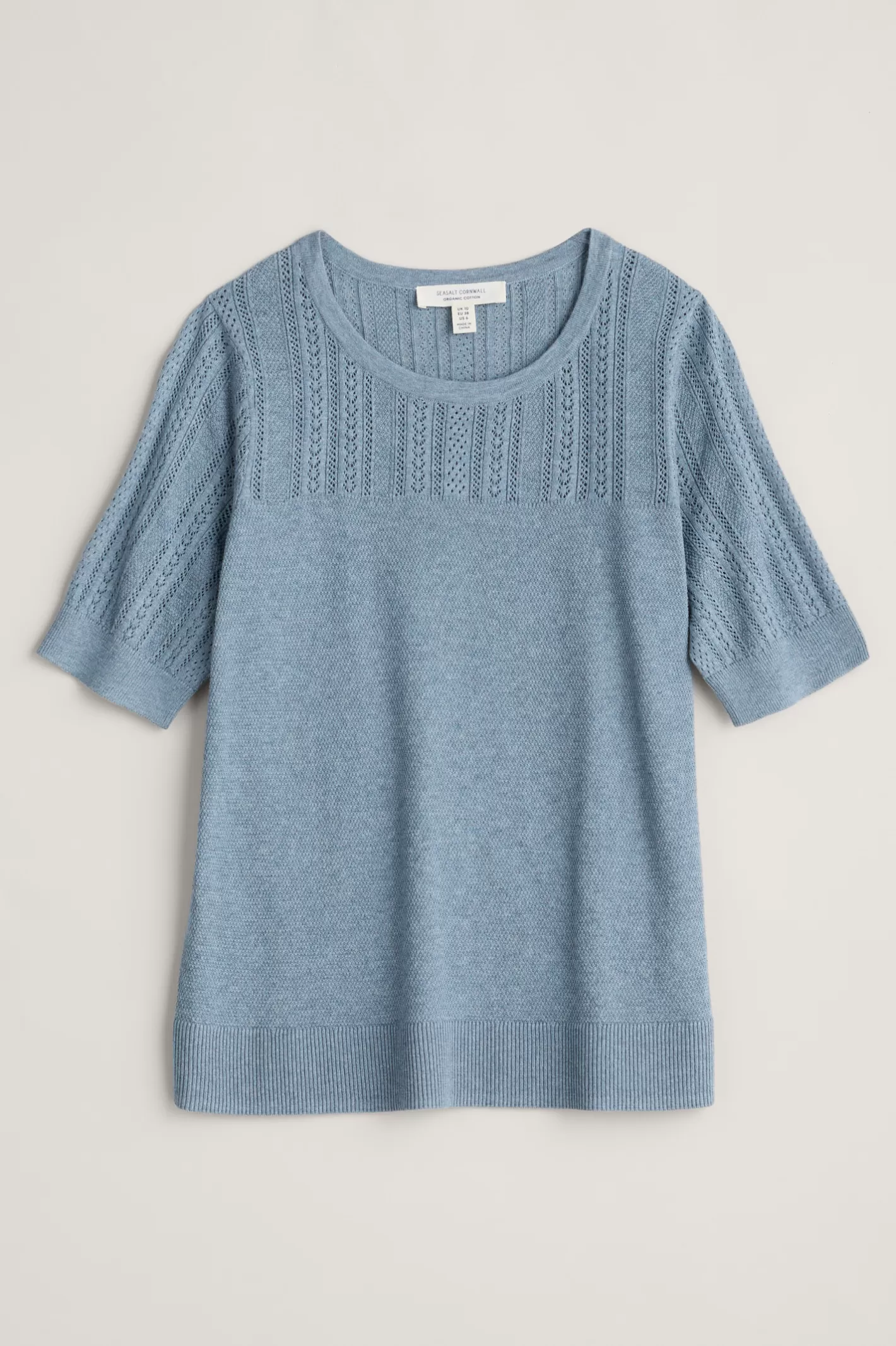 Online Chiff Chaff Short Sleeve Knitted Top Women Knitwear