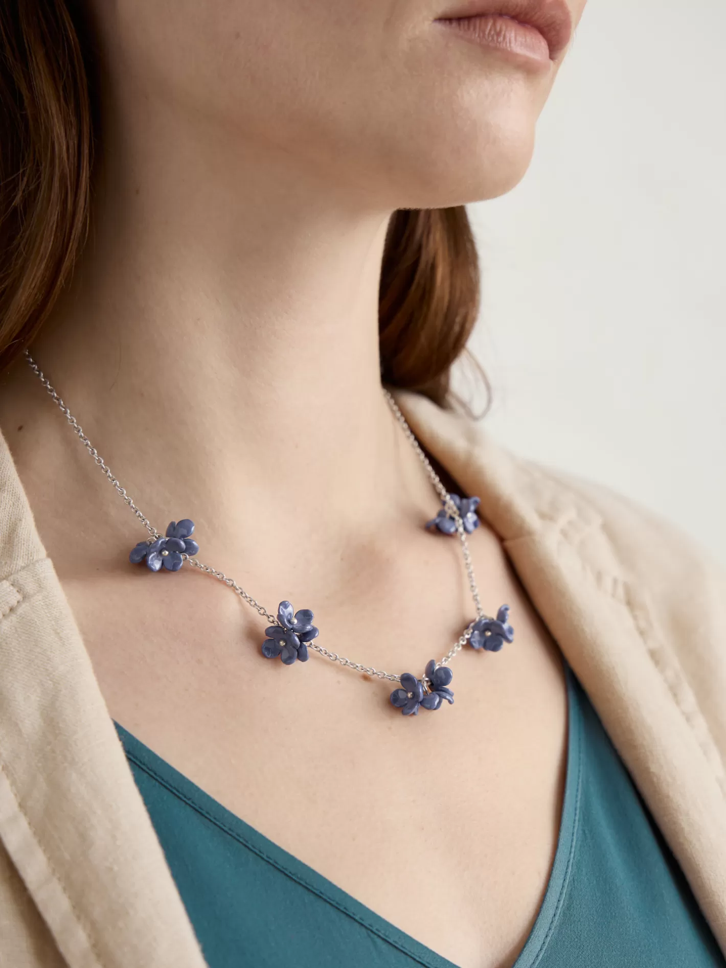 Fashion Corsage Flower Chain Necklace Women Jewellery