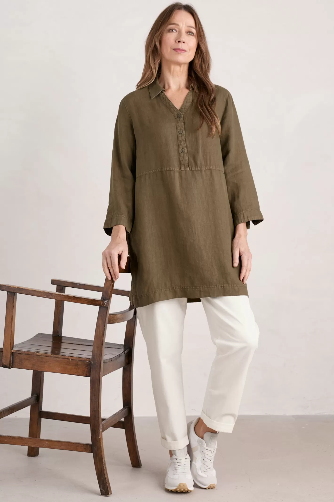 Discount Early Sun Linen Tunic Women Tunics