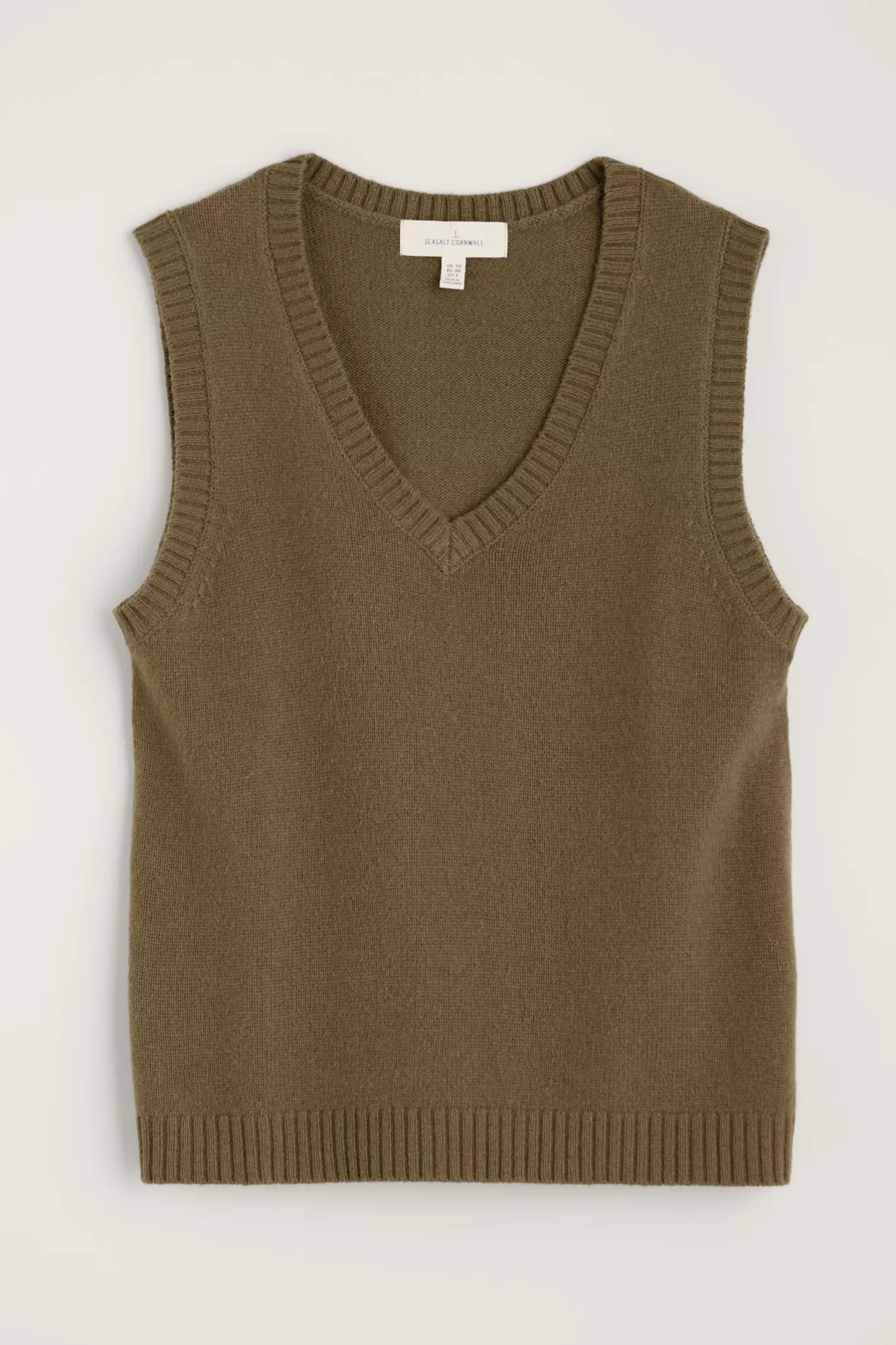 Clearance East View V-Neck Knitted Vest Women Knitwear