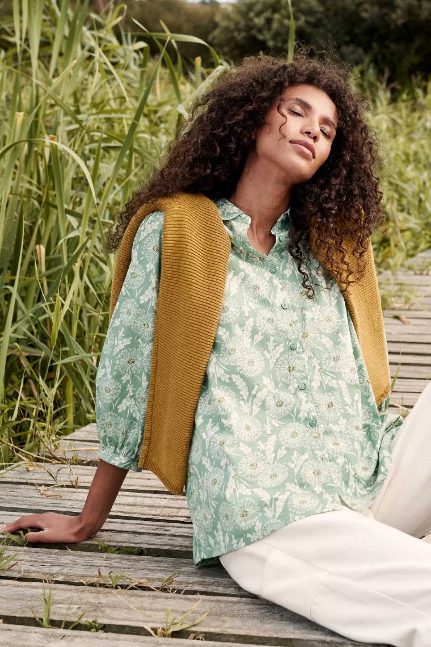 Hot Hope Cottage Organic Cotton Blouse Women Tops