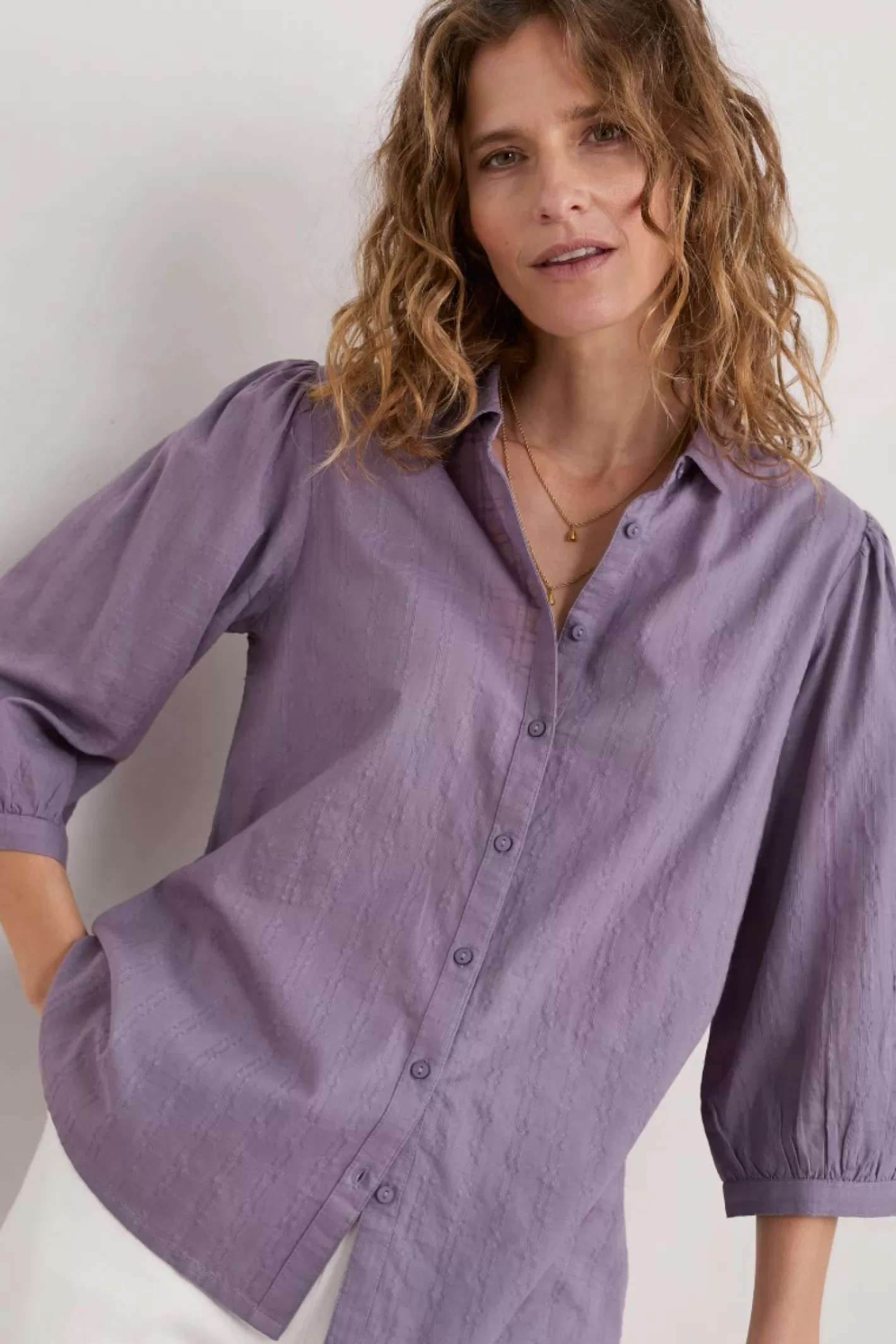 Discount Hope Cottage Organic Cotton Check Blouse Women Tops