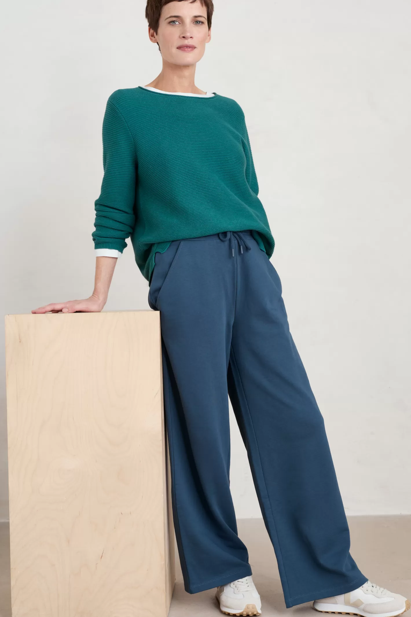 New Ivy Barn Wide Leg Jersey Trousers Women Trousers & Shorts