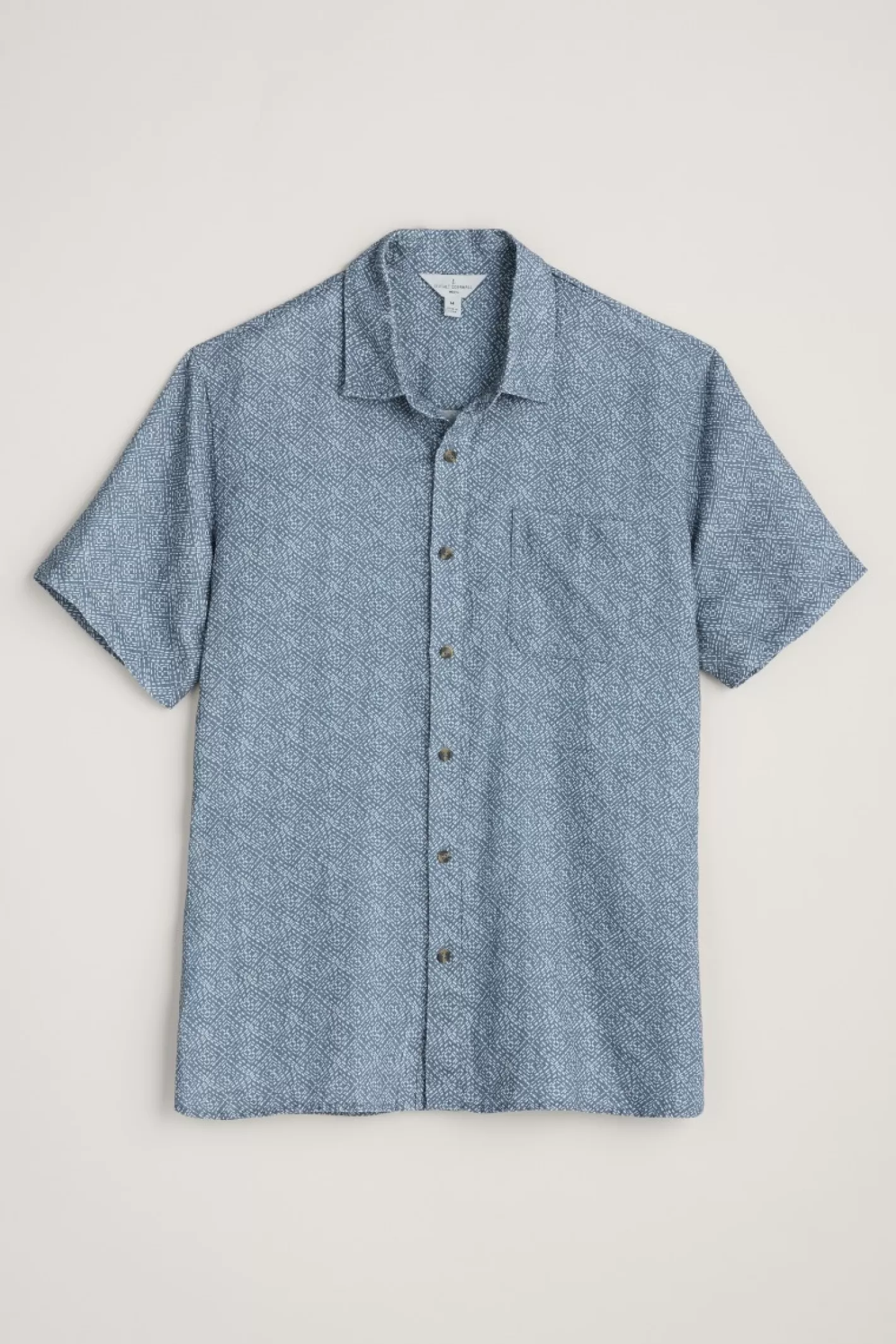 Online Men's Blue Heron Printed Short Sleeve Shirt Men Tops & T-Shirts