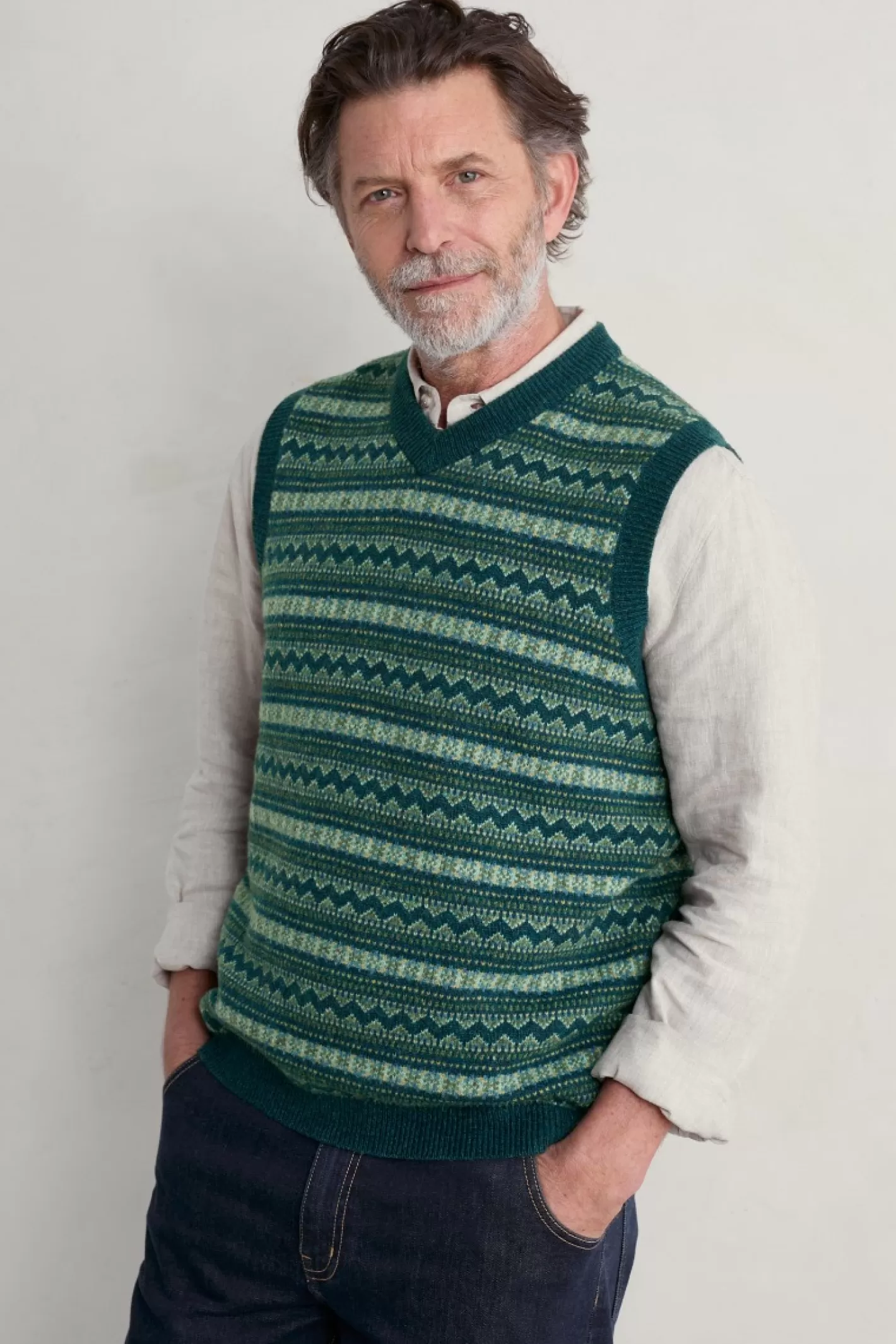 Outlet Men's Fair Isle Walt Vest Men Knitwear