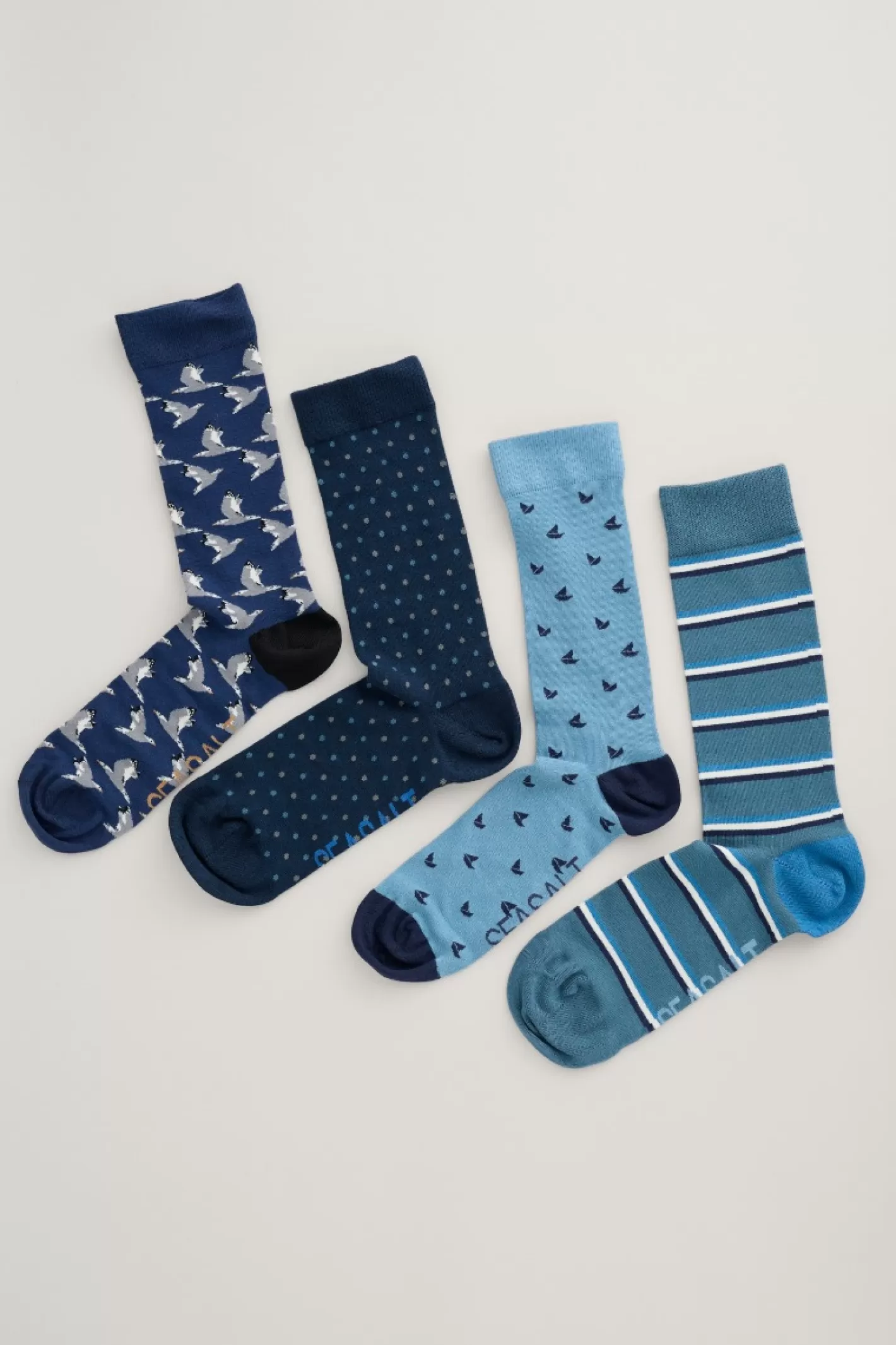 Cheap Men's Step Into The Blue Socks Box Of 4 Men Socks