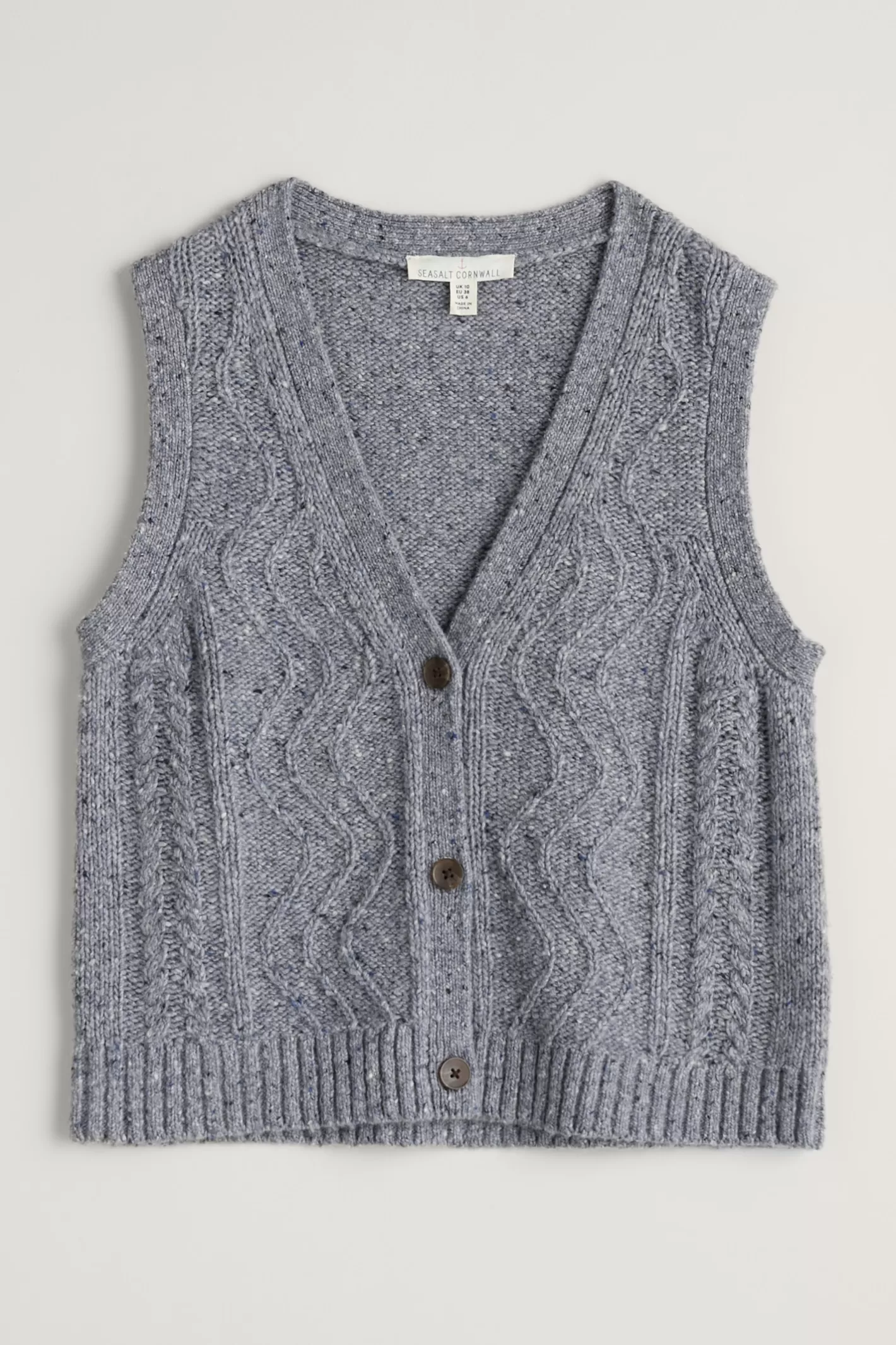 Best Sale Pendouer V-Neck Button Up Knitted Vest Women Knitwear