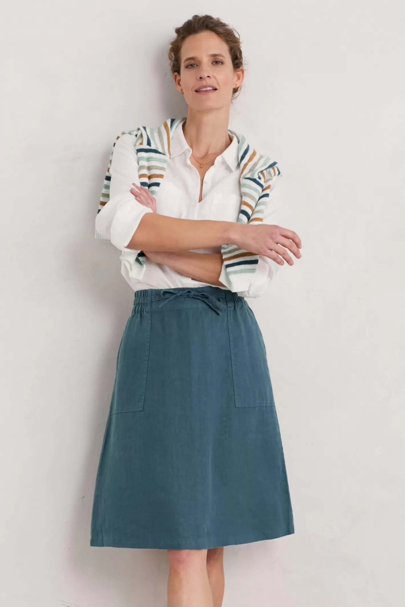 Clearance Pepper Moth Linen Skirt Women Skirts