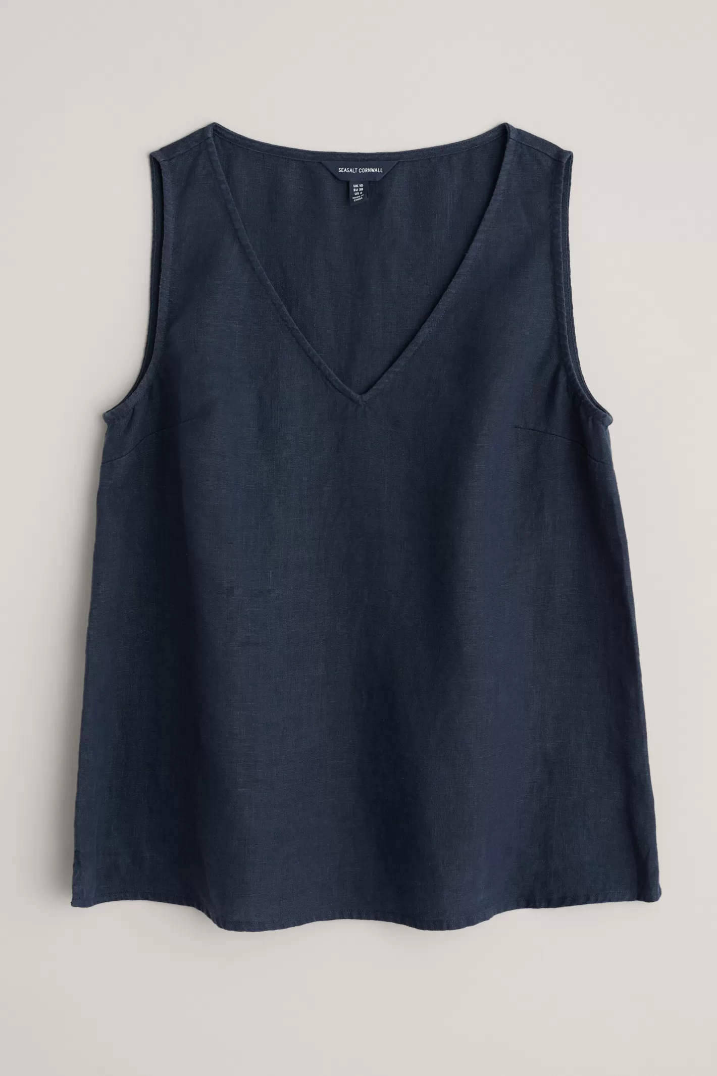 New Sunlit Seagrass Linen Vest Women Tops