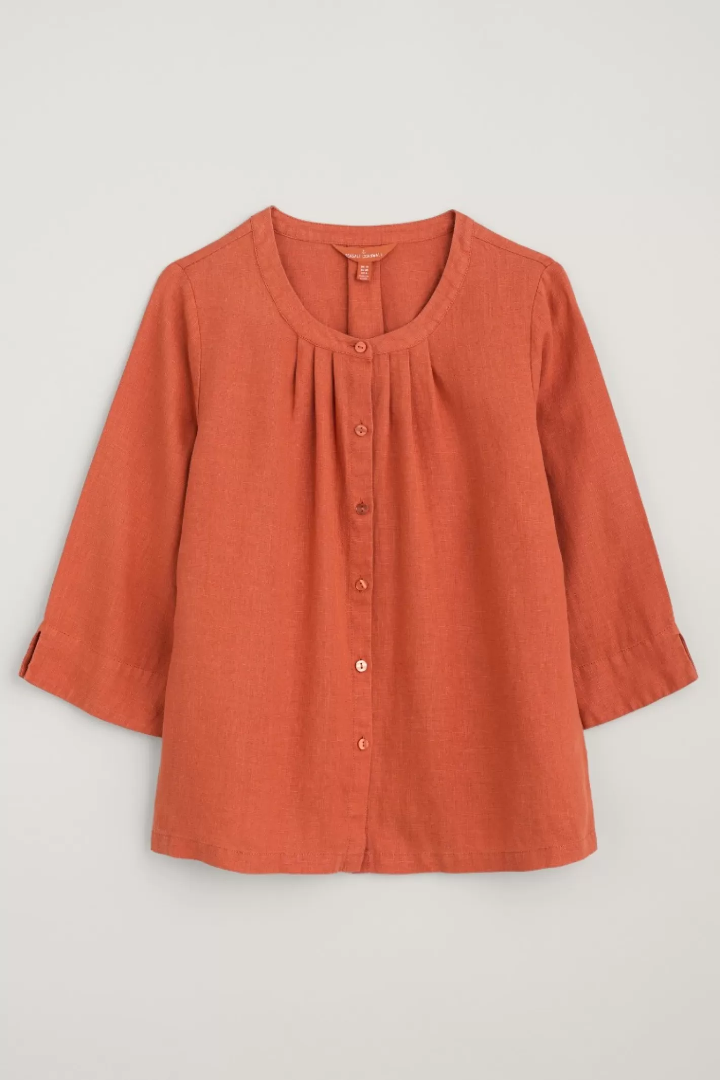 Best Sale Wild Fennel Button Through Linen Top Women Tops