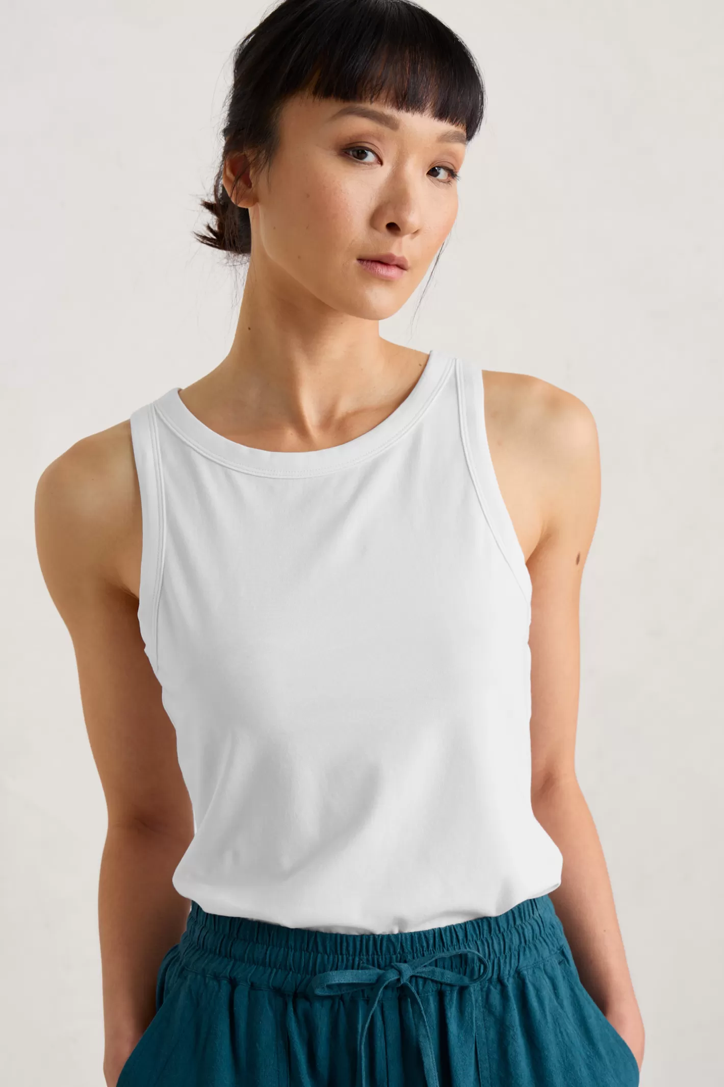 Shop Wild Plain Organic Cotton Racerback Vest (Gots) Women Tops