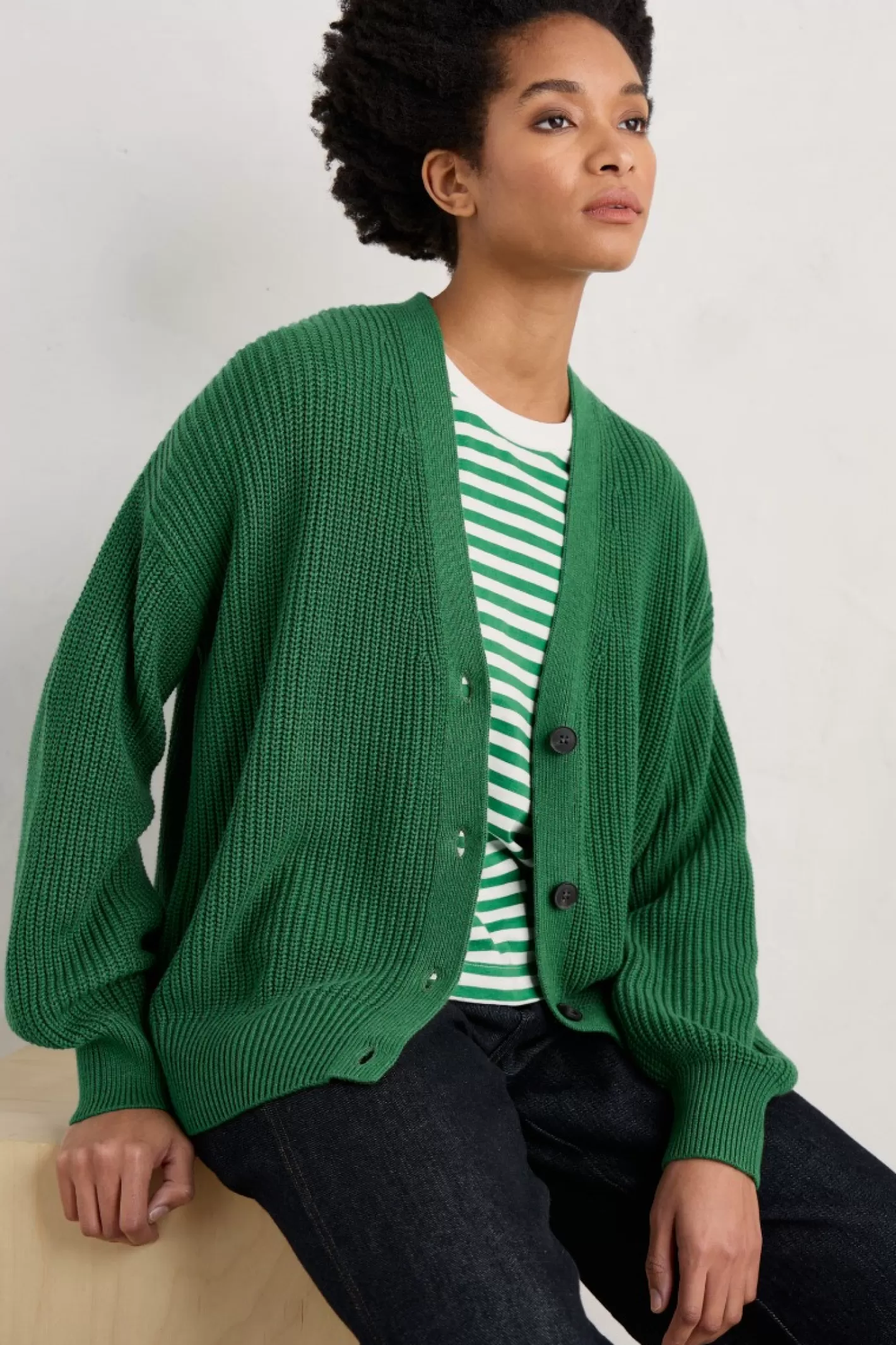 Sale Winding Creek Organic Cotton Knit Cardigan Women Knitwear